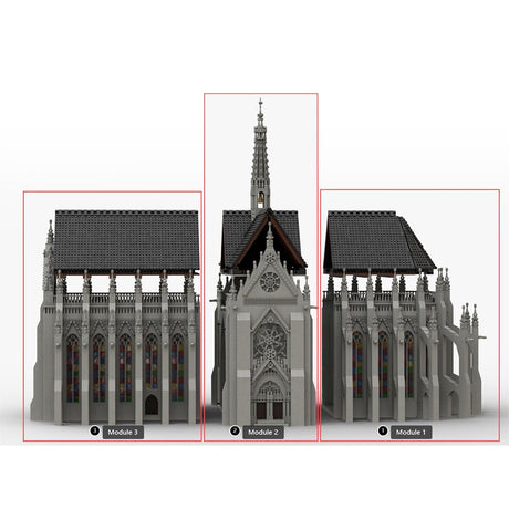 MOC - 165277 Gothic Cathedral Module 2 - Cross - LesDiy - 
