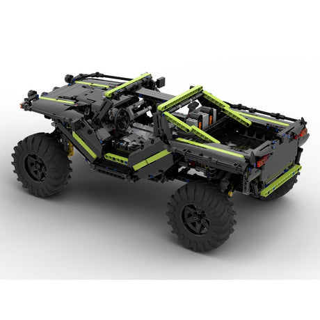 MOC-166891 + MOC-172968 Halo Warthog M12B RC Armored Off-Road Vehicle & Motorized Turret Building Blocks-LesDiy-MOC-