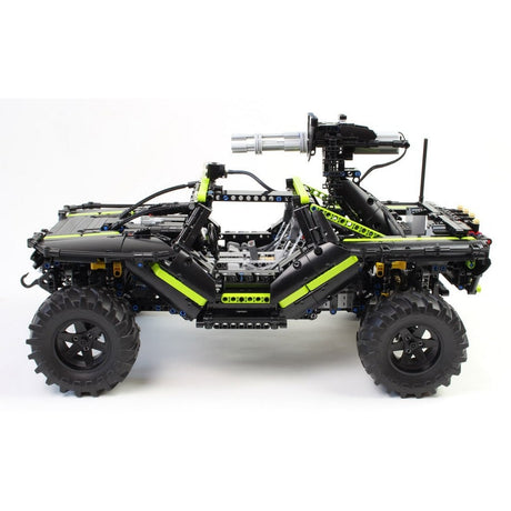 MOC-166891 + MOC-172968 Halo Warthog M12B RC Armored Off-Road Vehicle & Motorized Turret Building Blocks-LesDiy-MOC-