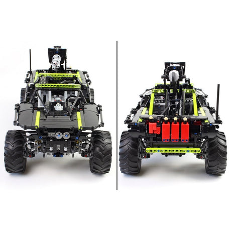 MOC-166891 + MOC-172968 Halo Warthog M12B RC Armored Off-Road Vehicle & Motorized Turret Building Blocks-LesDiy-MOC-