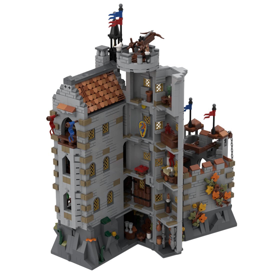 MOC - 167273 Black Knights - Dragon Slayers' Castle Building Blocks - LesDiy - 