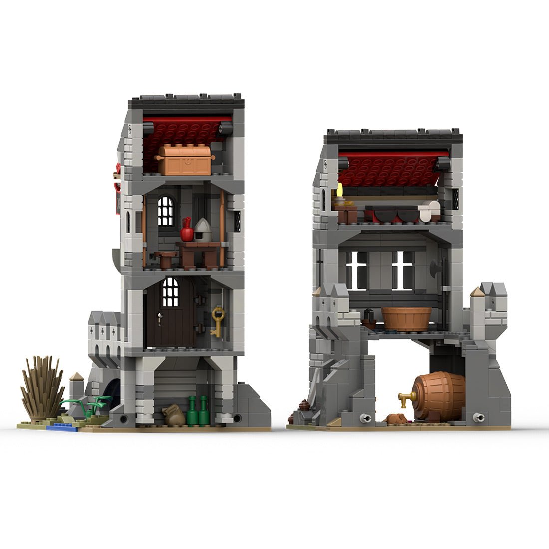 MOC-171966 Medieval Wolfpack Wraith Watchtower Building Blocks | LesDiy