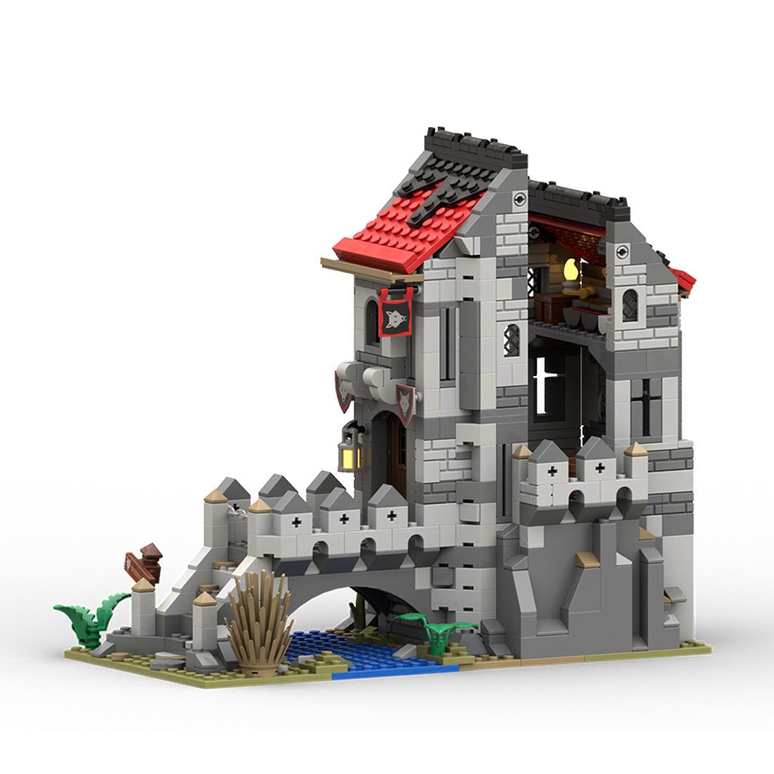 MOC - 171966 Medieval Wolfpack Wraith Watchtower Building Blocks - LesDiy - MOC