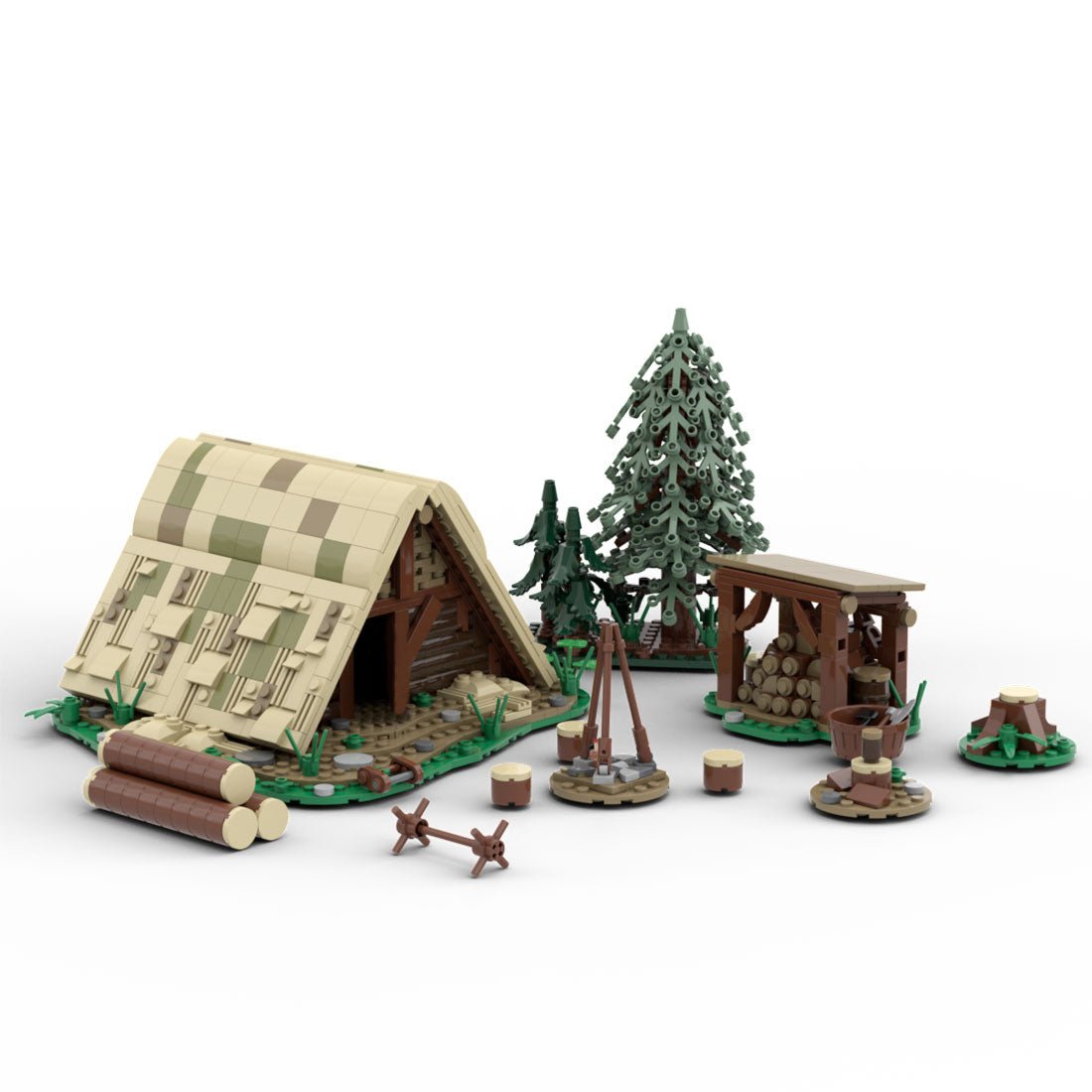 MOC - 173176 Medieval Woodcutter Lodge - LesDiy