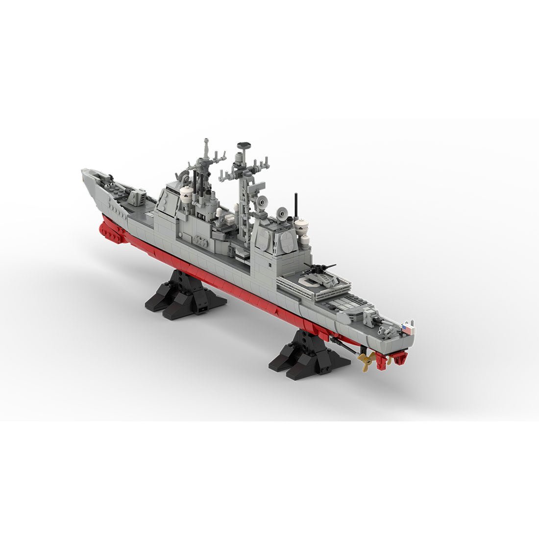 MOC - 175975 Ticonderoga Class Cruiser - 1:300 Scale Building Blocks - LesDiy - 