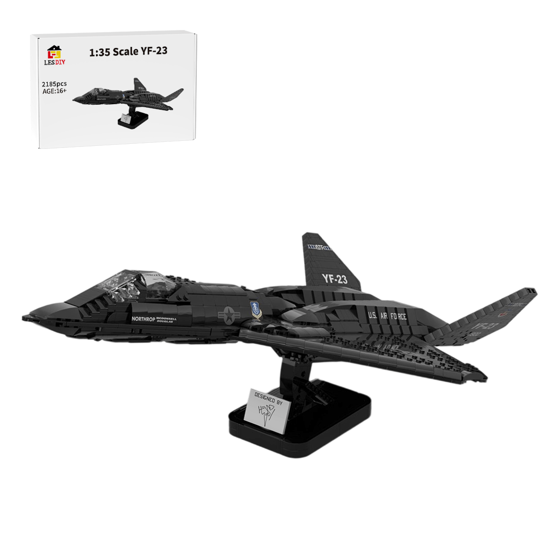 MOC-177282 1:35 Scale YF-23 Grey Ghost & Black Widow II Building