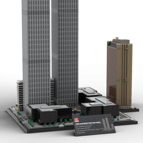 MOC - 177998 World Trade Center Complex 1:800 Scale Building Blocks - LesDiy - Building Blocks