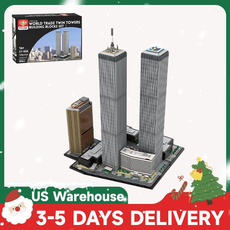 MOC - 177998 World Trade Center Complex 1:800 Scale Building Blocks - LesDiy - Building Blocks