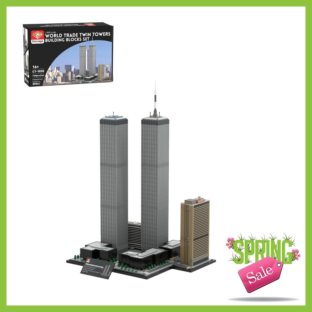 MOC-177998 World Trade Center Complex 1:800 Scale Building Blocks