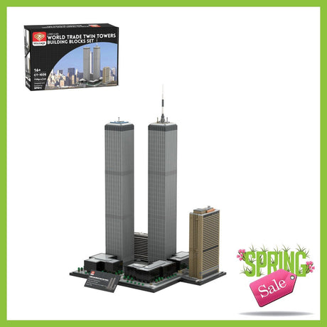 MOC - 177998 World Trade Center Complex 1:800 Scale Building Blocks - LesDiy - Building Blocks