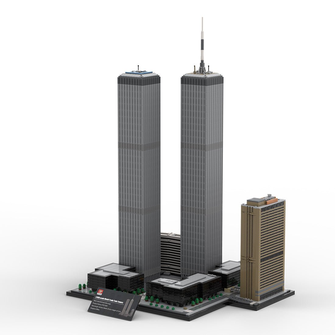 MOC - 177998 World Trade Center Complex 1:800 Scale Building Blocks - LesDiy - Building Blocks