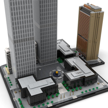MOC - 177998 World Trade Center Complex 1:800 Scale Building Blocks - LesDiy - Building Blocks