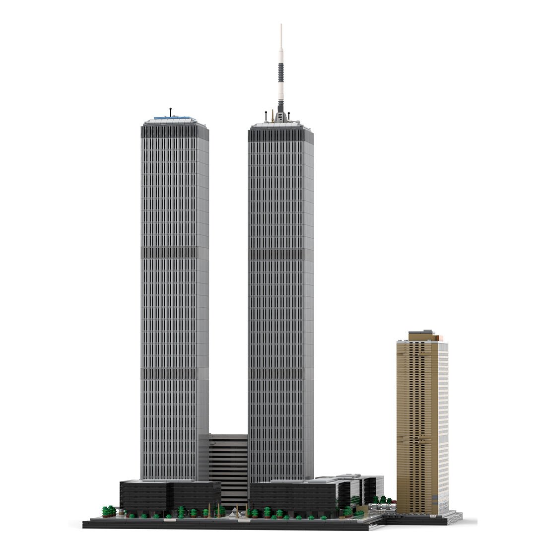 MOC - 177998 World Trade Center Complex 1:800 Scale Building Blocks - LesDiy - Building Blocks