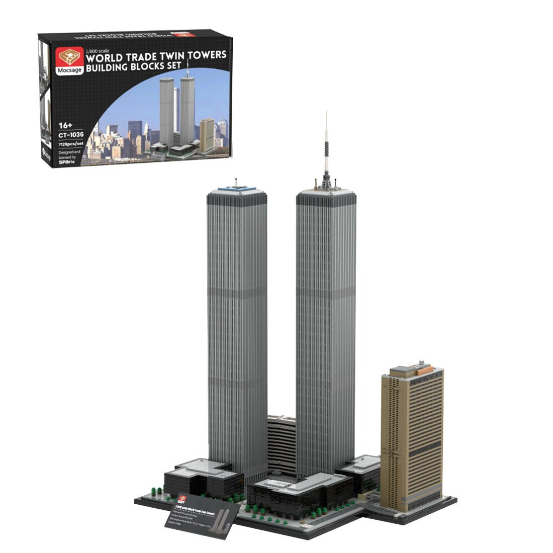 MOC - 177998 World Trade Center Complex 1:800 Scale Building Blocks - LesDiy - Building Blocks