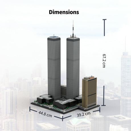MOC - 177998 World Trade Center Complex 1:800 Scale Building Blocks - LesDiy - Building Blocks