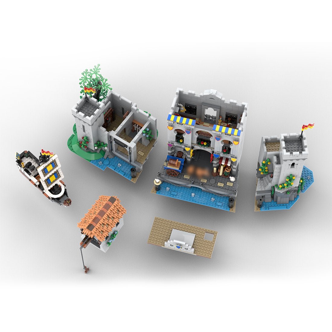 MOC - 180113 Fortified Port - 10305 Lion Knights' Castle Alternative Build - LesDiy - building blocks