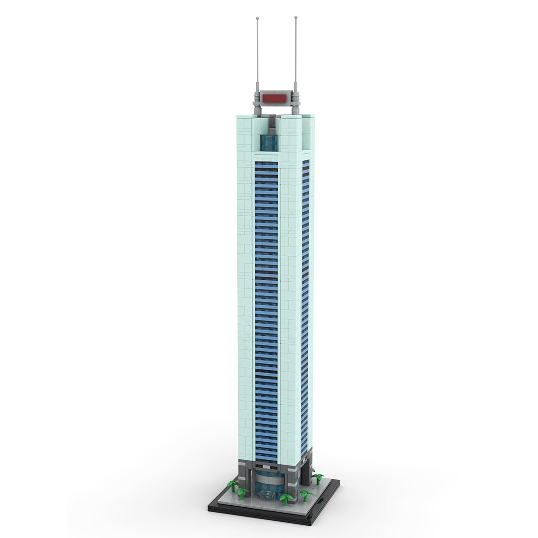 MOC - 181665 Guangzhou CITIC Plaza - 1/800 Scale Building Blocks - LesDiy - Building Blocks - 