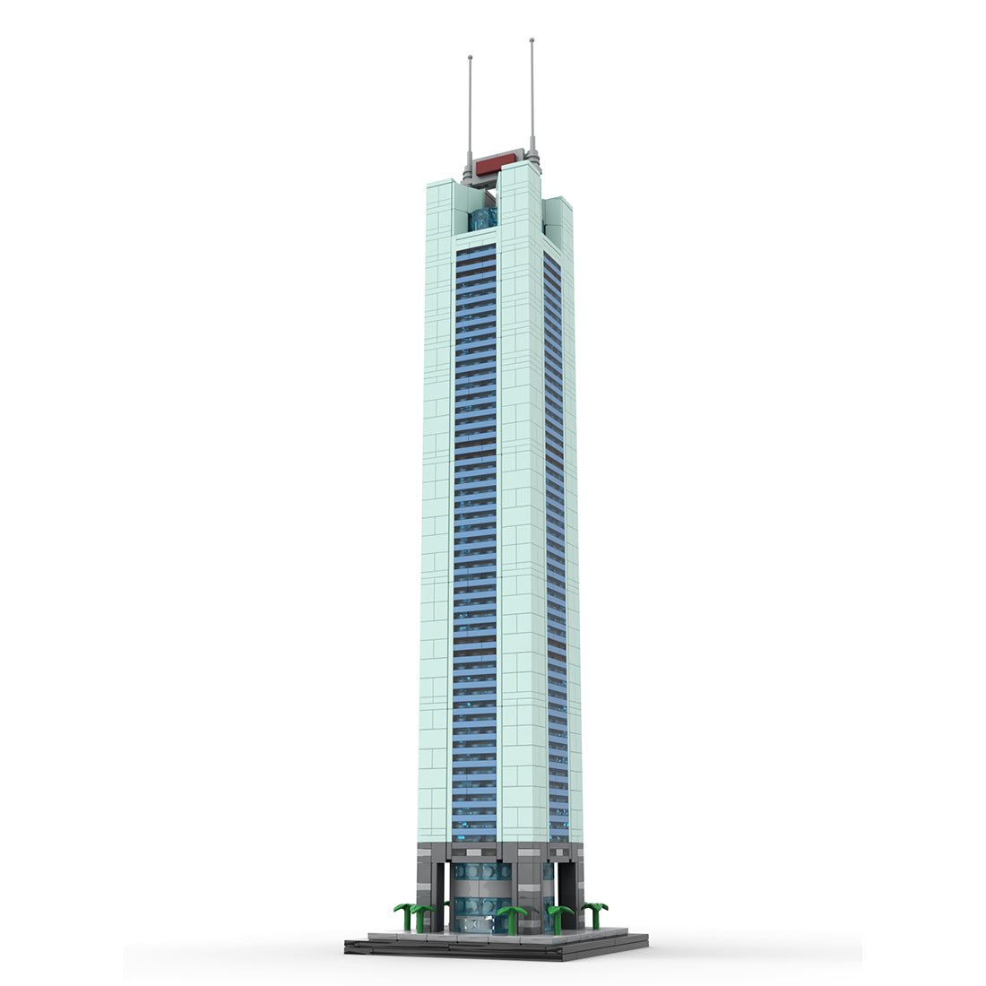 MOC - 181665 Guangzhou CITIC Plaza - 1/800 Scale Building Blocks - LesDiy - Building Blocks - 
