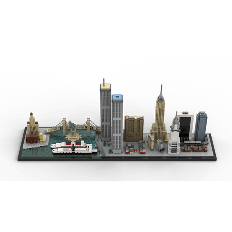 MOC - 181871 1/2000 New York City Skyline 1970's Building Blocks - LesDiy - Building Blocks
