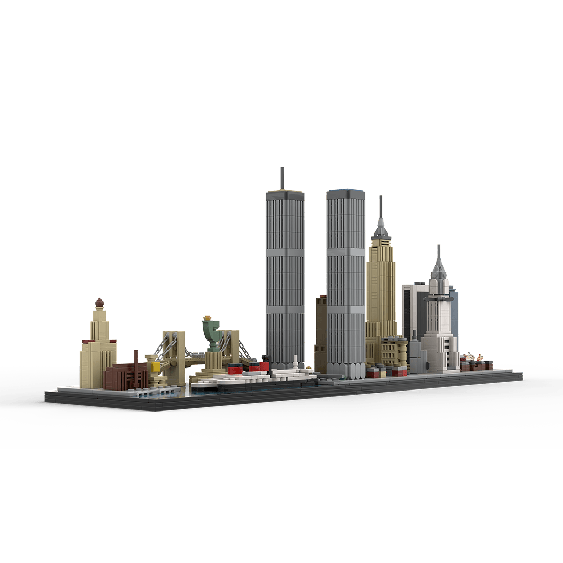 MOC - 181871 1/2000 New York City Skyline 1970's Building Blocks - LesDiy - Building Blocks