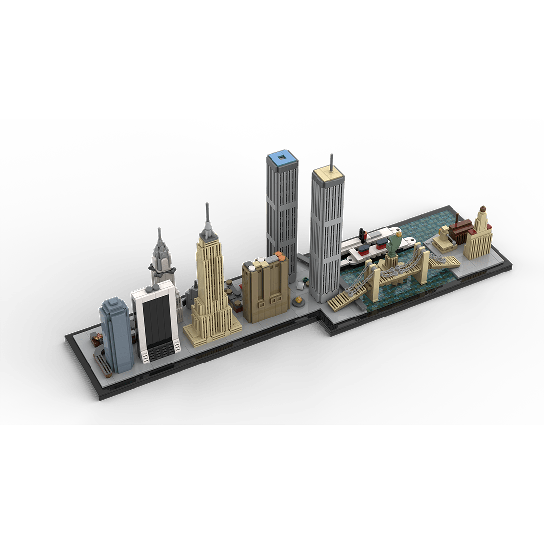 MOC - 181871 1/2000 New York City Skyline 1970's Building Blocks - LesDiy - Building Blocks