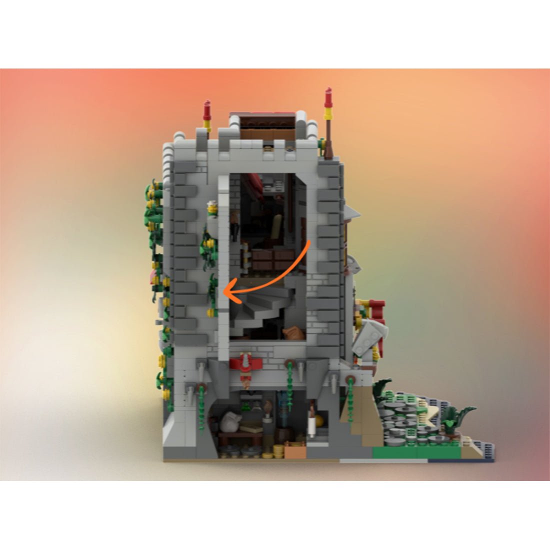 MOC - 184109 Lion's caslte gatekeeper tower - LesDiy - 