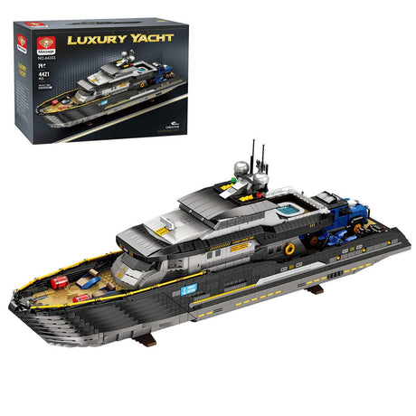 MOC - 185307 Explorer's Yacht - Mini - fig scale - full interior Building Blocks - LesDiy - 