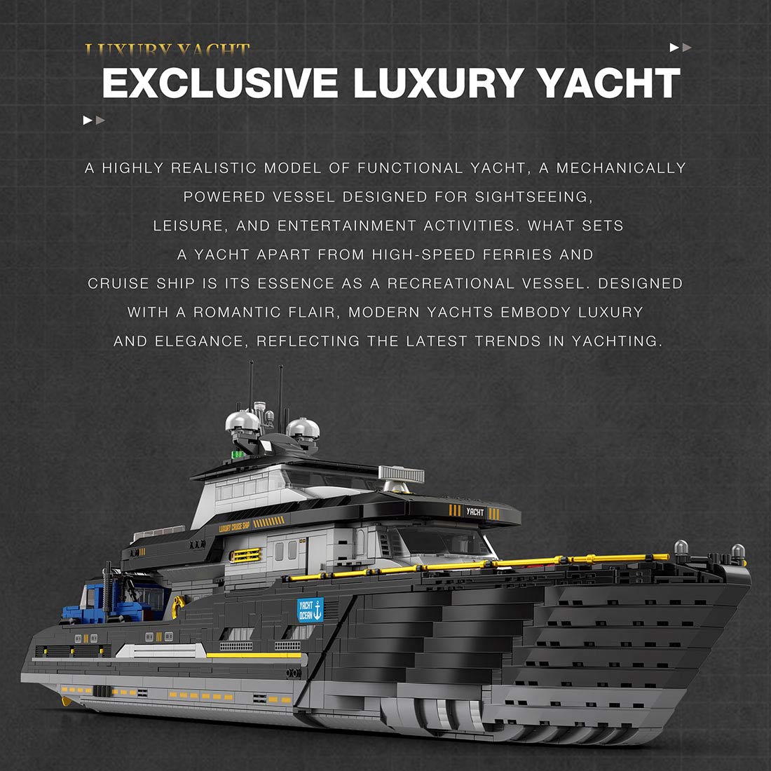 MOC - 185307 Explorer's Yacht - Mini - fig scale - full interior Building Blocks - LesDiy - 