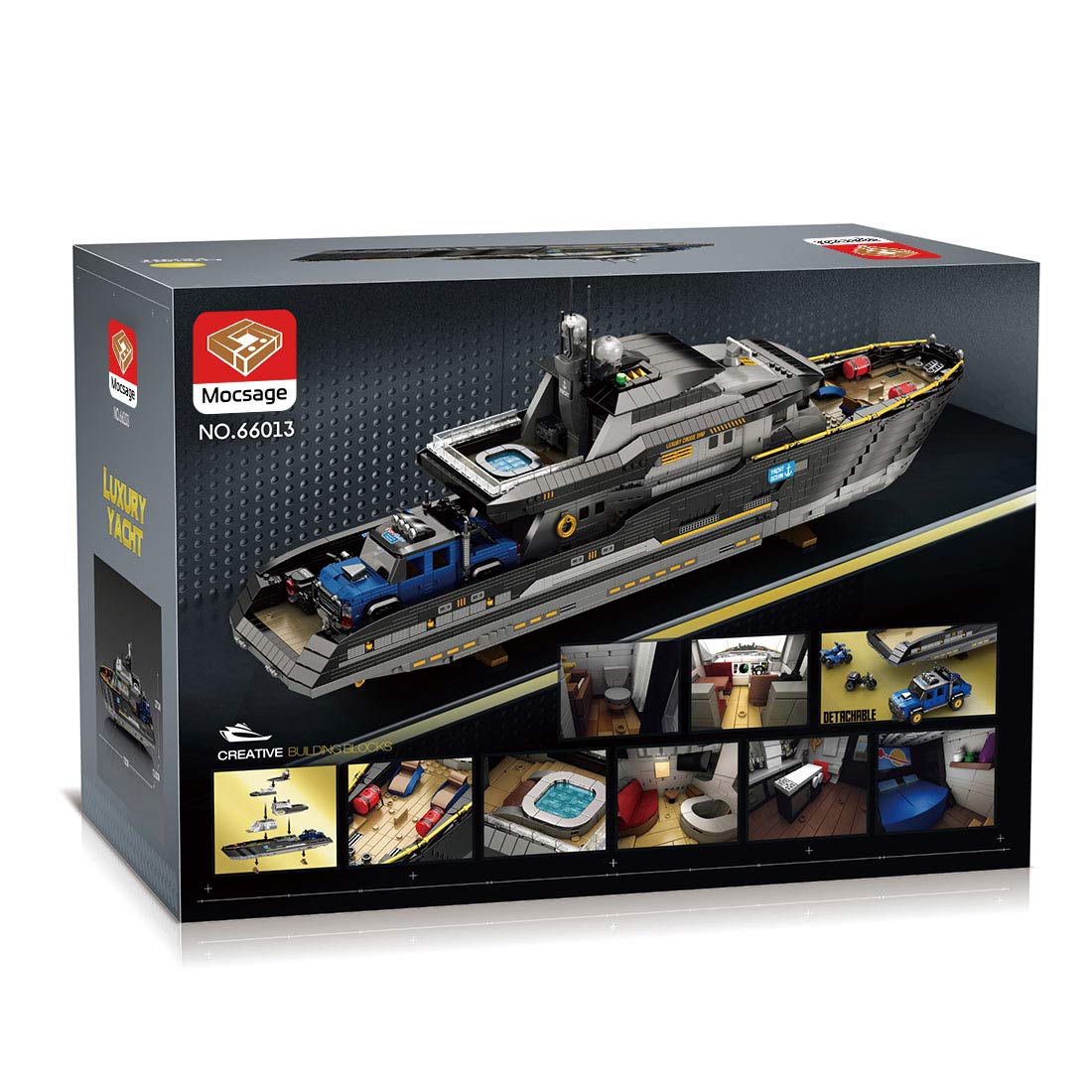 MOC - 185307 Explorer's Yacht - Mini - fig scale - full interior Building Blocks - LesDiy - 