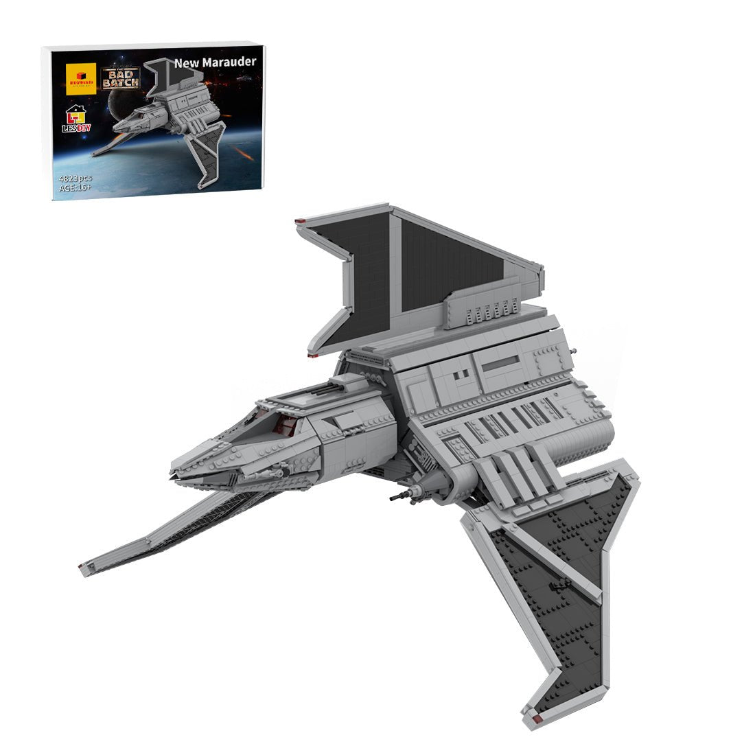 MOC - 185675 SW UCS The Havoc Marauder Shuttle of the Bad Batch Upgraded version Building Blocks - LesDiy - 