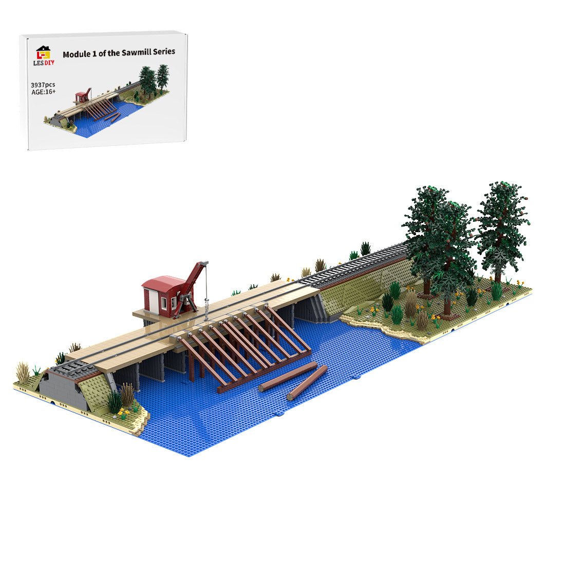 MOC-189100 Sawmill Series: Log Dump Model 1 Building Blocks | LesDiy
