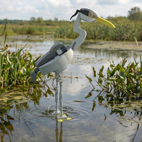 MOC - 190229 Grey Heron Building Blocks - LesDiy - Building Blocks