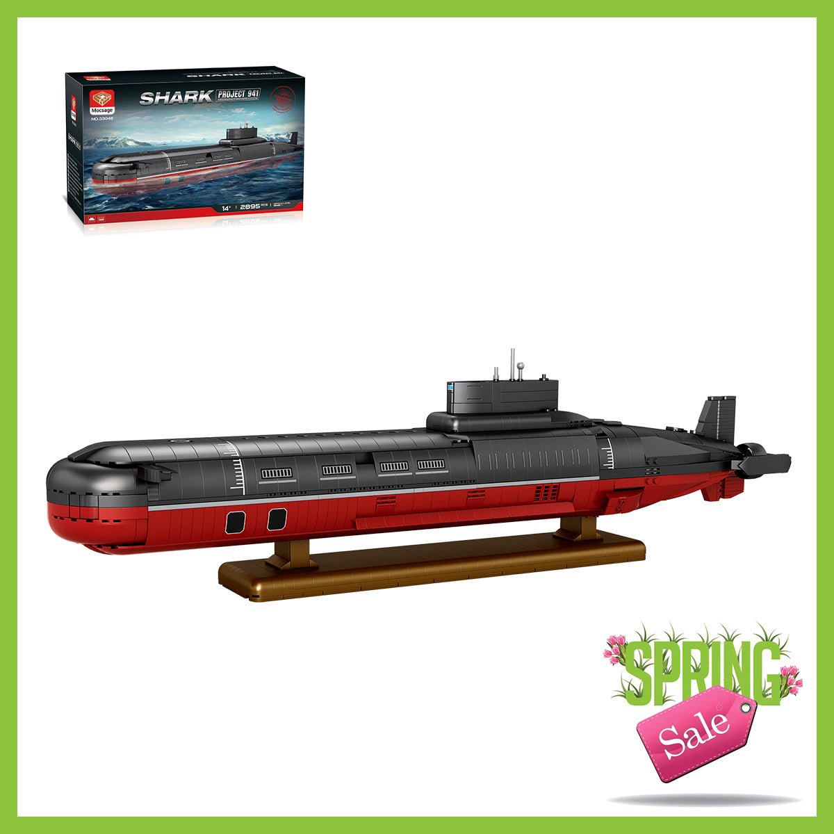 MOC - 193085 1/250 Scale Typhoon Class Submarine Building Blocks - LesDiy - Building Blocks