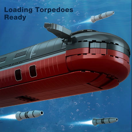 MOC - 193085 1/250 Scale Typhoon Class Submarine Building Blocks - LesDiy - Building Blocks