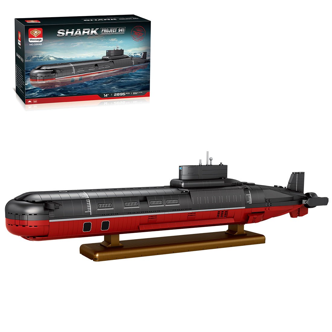 MOC - 193085 1/250 Scale Typhoon Class Submarine Building Blocks - LesDiy - Building Blocks