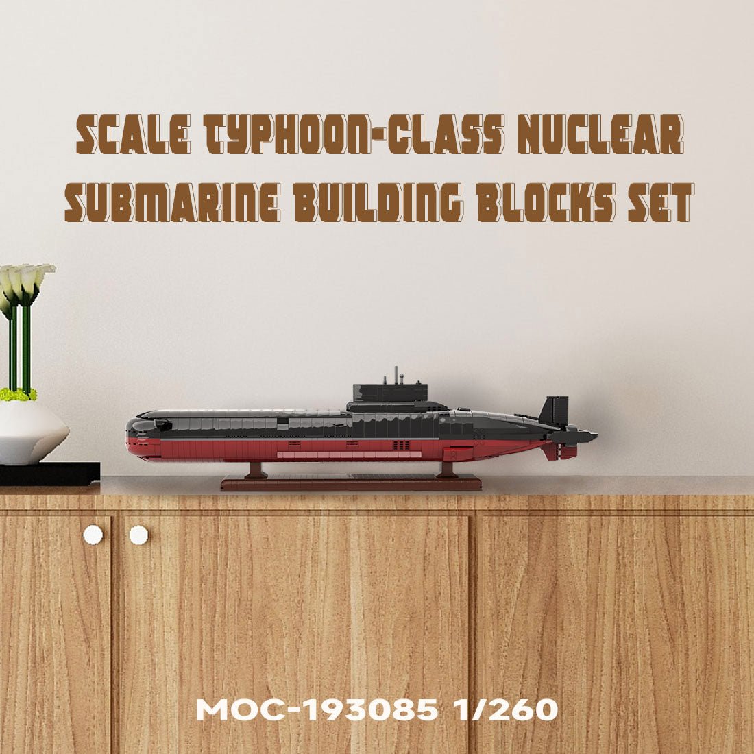 MOC - 193085 1/260 Scale Typhoon - Class Nuclear Submarine Building Blocks - LesDiy - Building Blocks