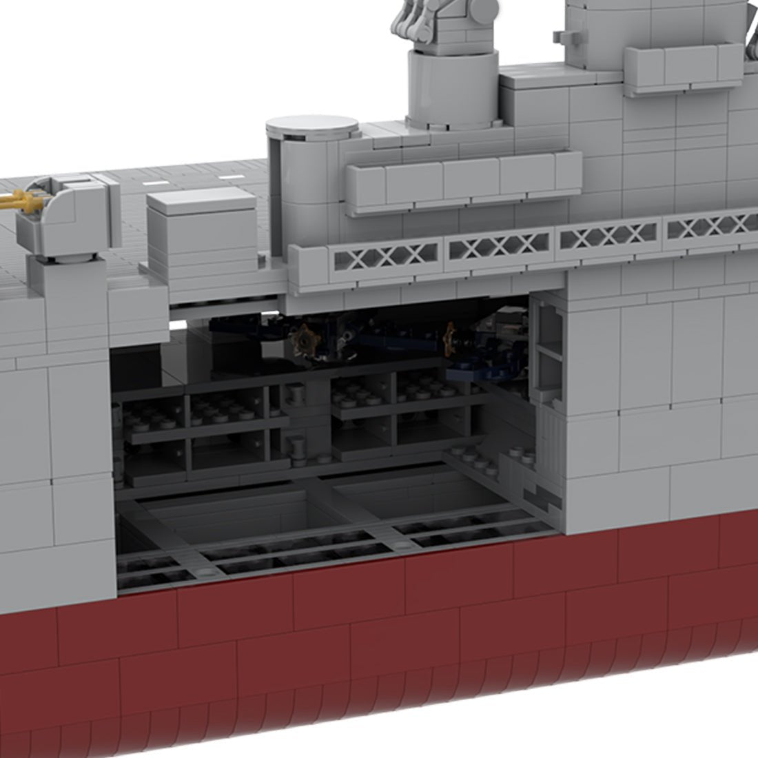 MOC - 193317 WWII Aircraft Carrier Intrepid Building Blocks - LesDiy - 