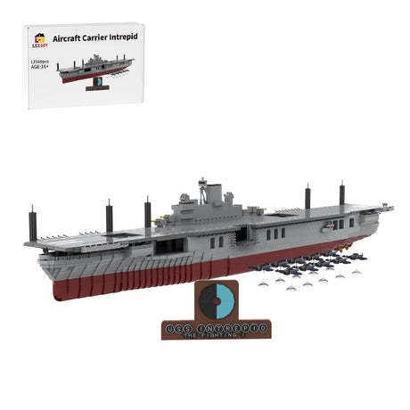 MOC - 193317 WWII Aircraft Carrier Intrepid Building Blocks - LesDiy - 