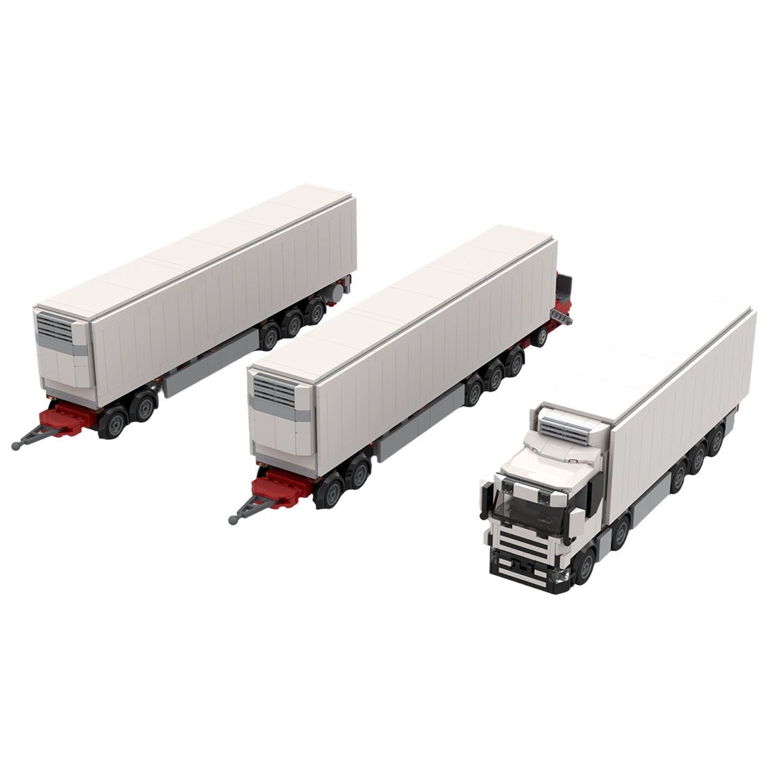 MOC-193350 Refrigerated Truck & Full Trailer Building Blocks-LesDiy-MOC-