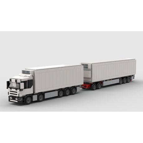 MOC-193350 Refrigerated Truck & Full Trailer Building Blocks-LesDiy-MOC-