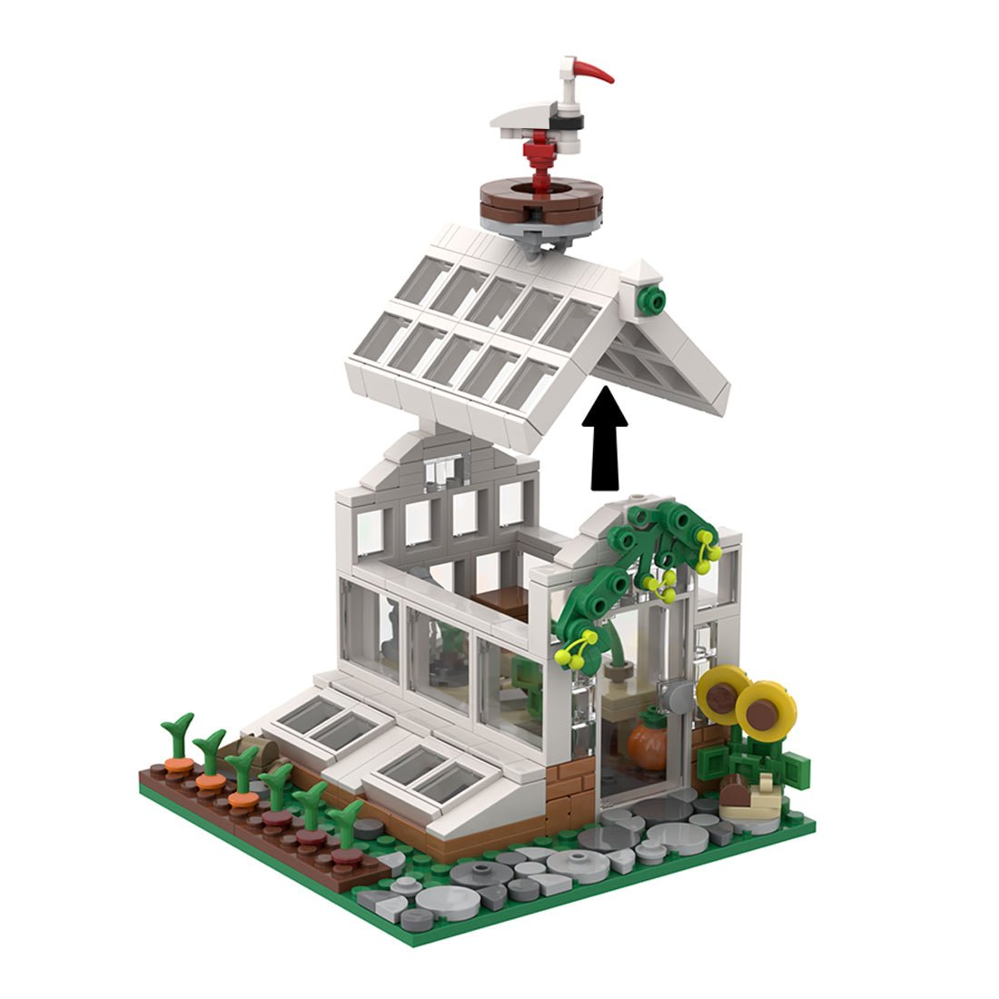 MOC - 194436 Victorian Greenhouse Building Blocks - LesDiy - Building Blocks