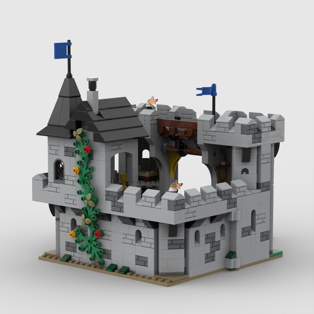 MOC-194959 Black Falcons Fortress Building Blocks | LesDiy