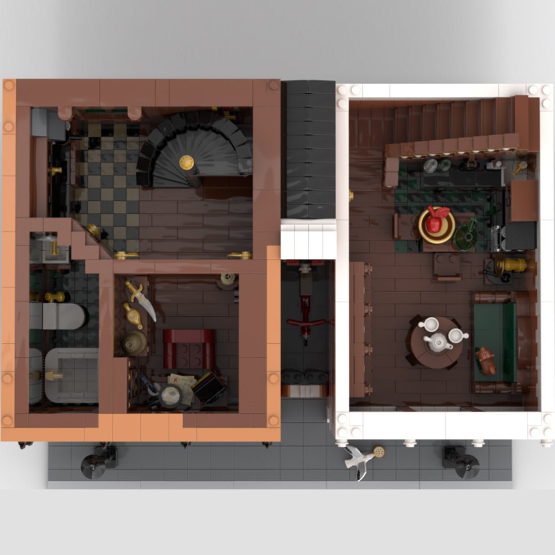 MOC - 197879 Colonial Goods Store & Old Bakery Building Blocks - LesDiy - MOC