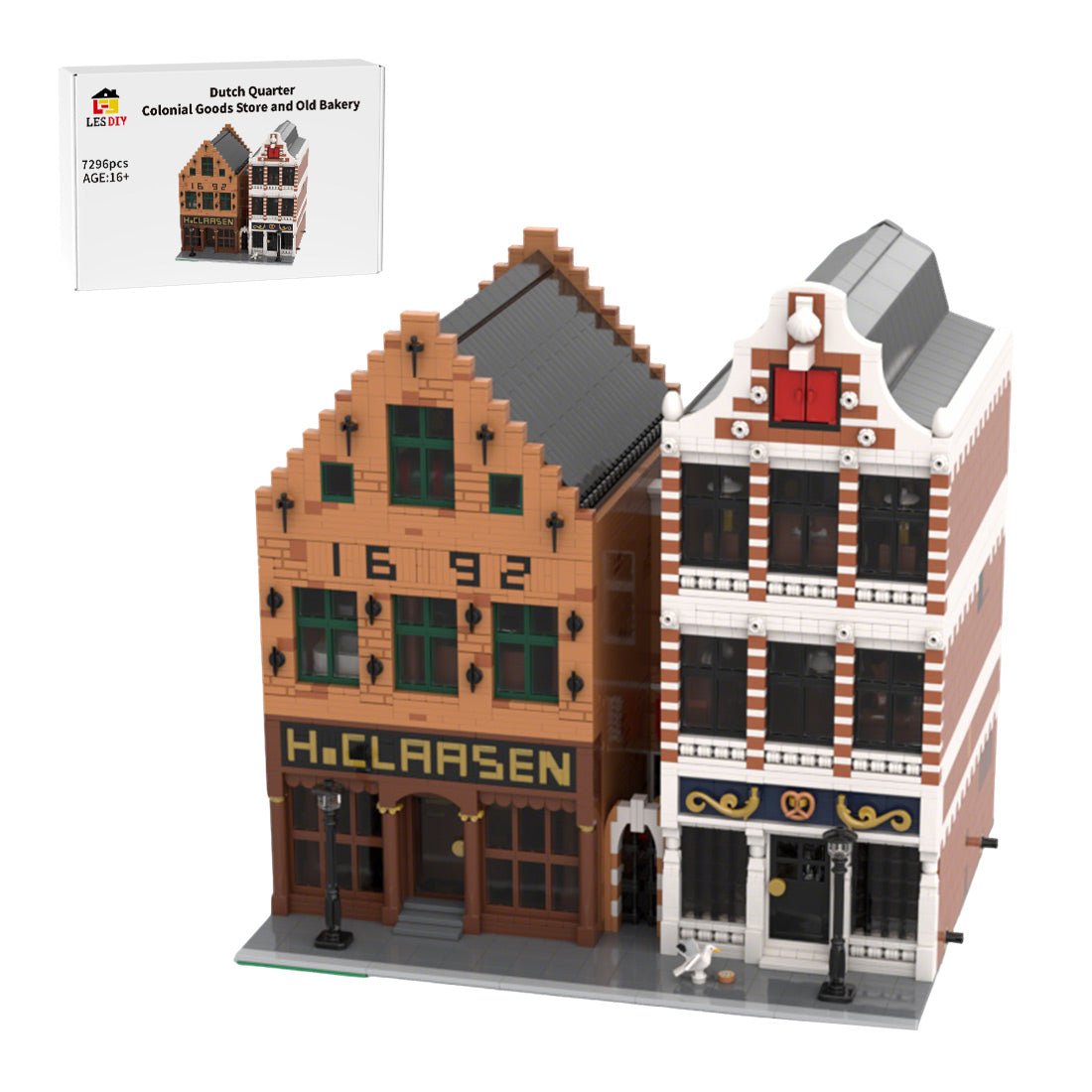 MOC - 197879 Colonial Goods Store & Old Bakery Building Blocks - LesDiy - MOC