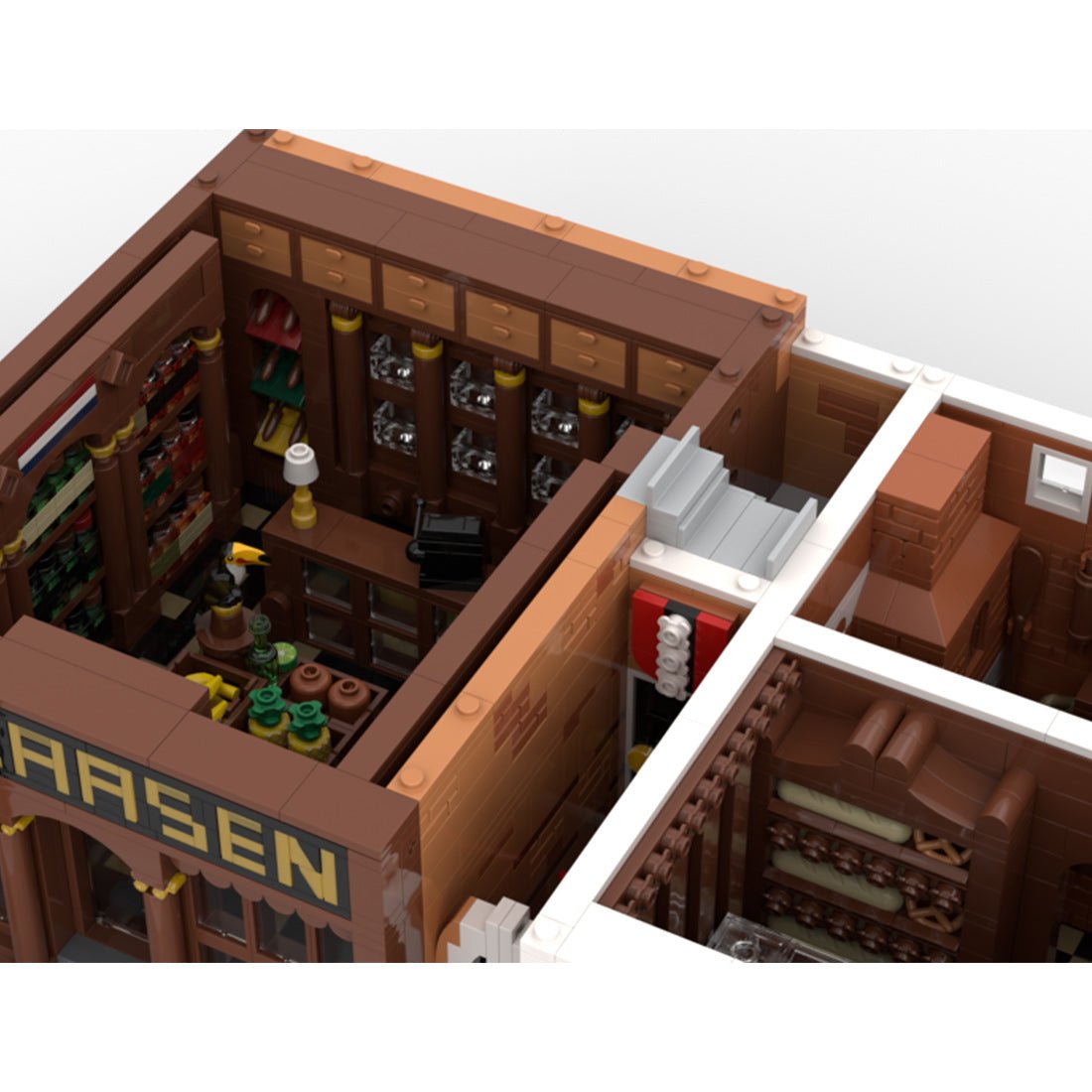 MOC - 197879 Colonial Goods Store & Old Bakery Building Blocks - LesDiy - MOC