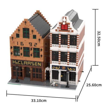 MOC - 197879 Colonial Goods Store & Old Bakery Building Blocks - LesDiy - MOC