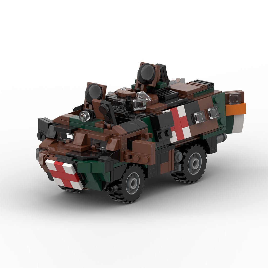 MOC - 199407 1/35 Scale Armored Ambulance Vehicle: VAB SAN Building Blocks - LesDiy - 