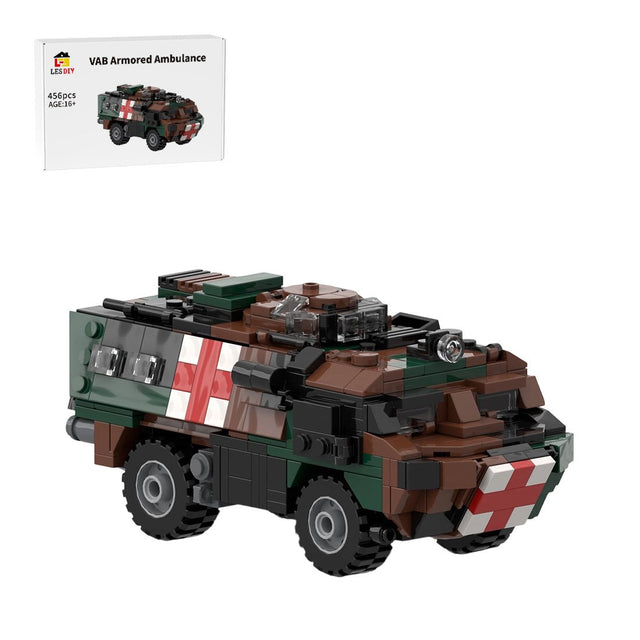 MOC - 199407 1/35 Scale Armored Ambulance Vehicle: VAB SAN Building Blocks - LesDiy - 