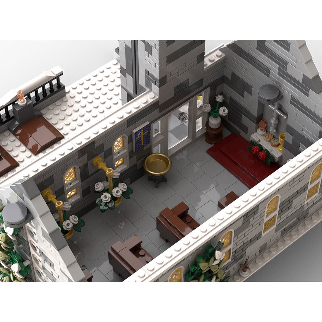 MOC - 199733 Winter Village Church Building Blocks - LesDiy - building blocks