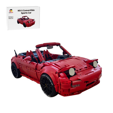 MOC - 199862 1/8 Scale MX - 5 Convertible Sports Car Building Blocks - LesDiy - building blocks